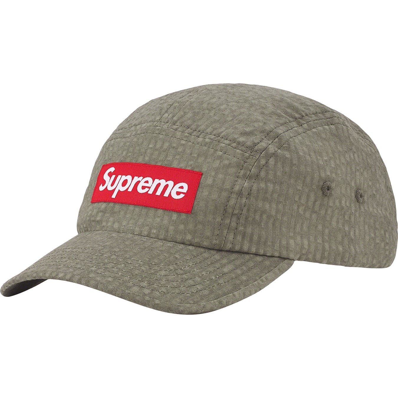 Washed Seersucker Camp Cap view 4